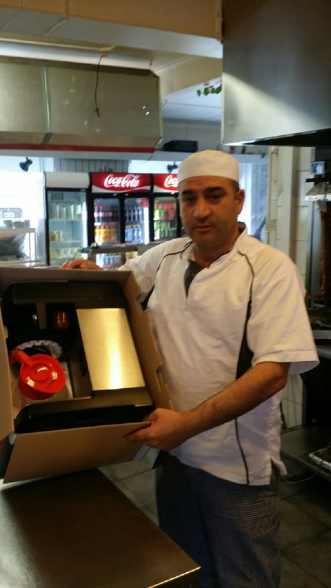 Mälarens Pizzeria (Strängnäs) <br>Vinnare av kaffebryggare med Gevalia lotteri v19 serie O nr 55