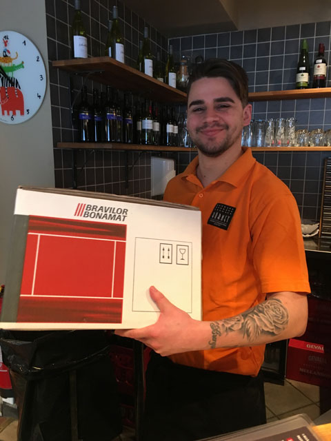 Pizzeria Hörnet <br>Vinnaren av Gevalia tävlingen v 6  Kaffebryggare Bravilor Bonamat
