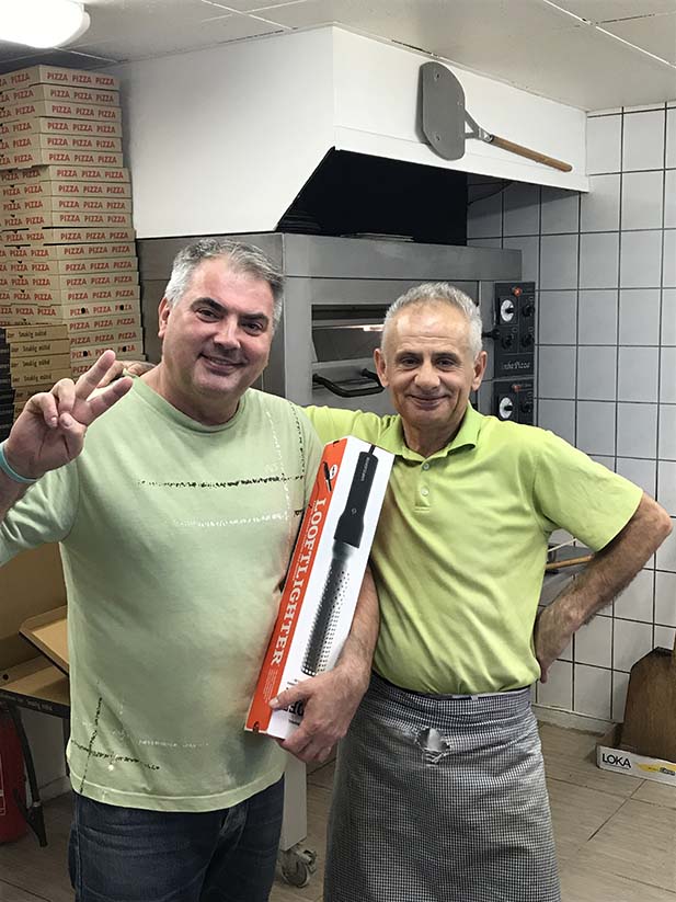 Pizzeria Bro Järnväg <br> Vinnare av koltändare från Chef pommes V 37 Rosa lott serie J#100